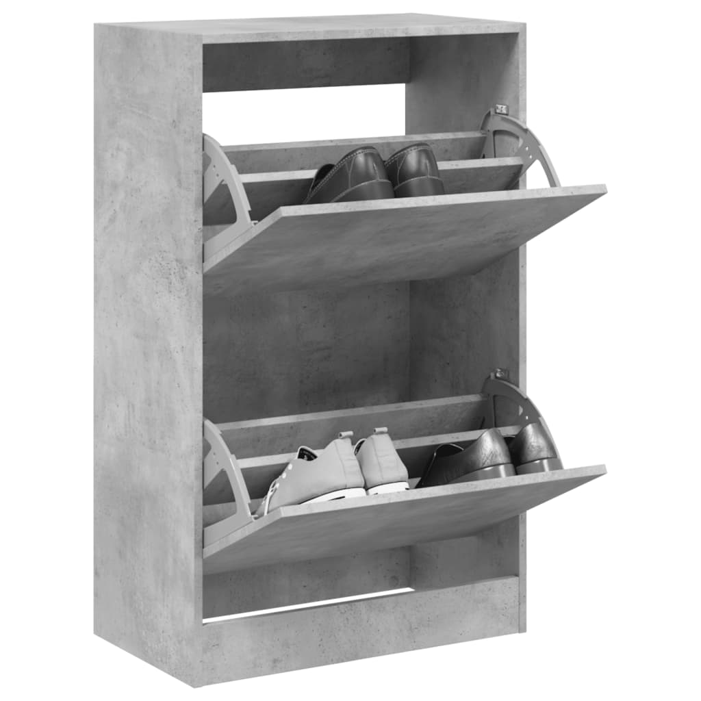 Ormarić za cipele boja betona 60x34x96,5 cm konstruirano drvo