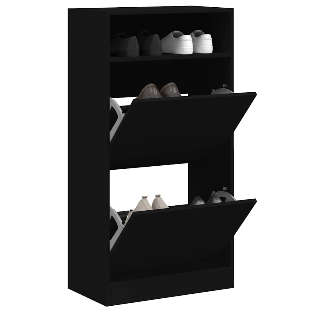 Ormarić za cipele crni 60 x 34 x 116 cm od konstruiranog drva