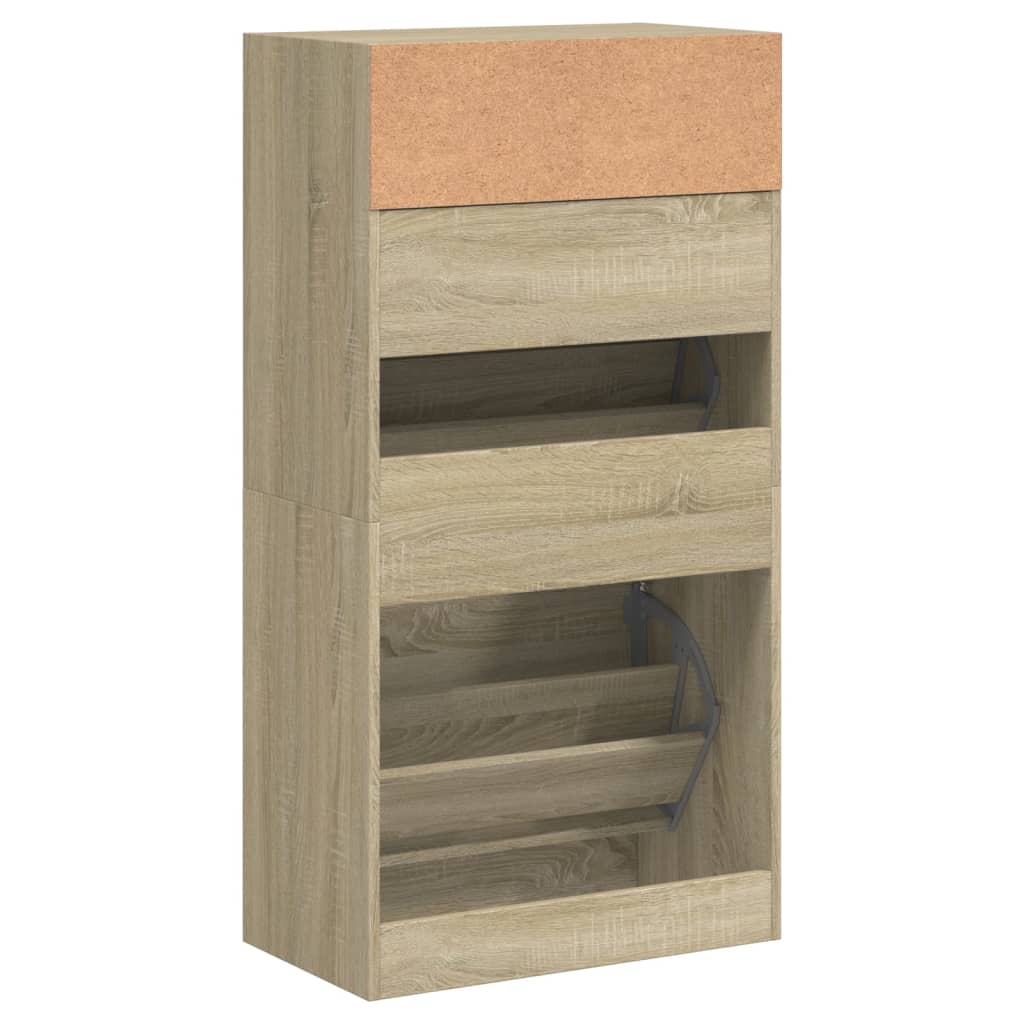 Ormarić za cipele boja hrasta 60x34x116 cm konstruirano drvo