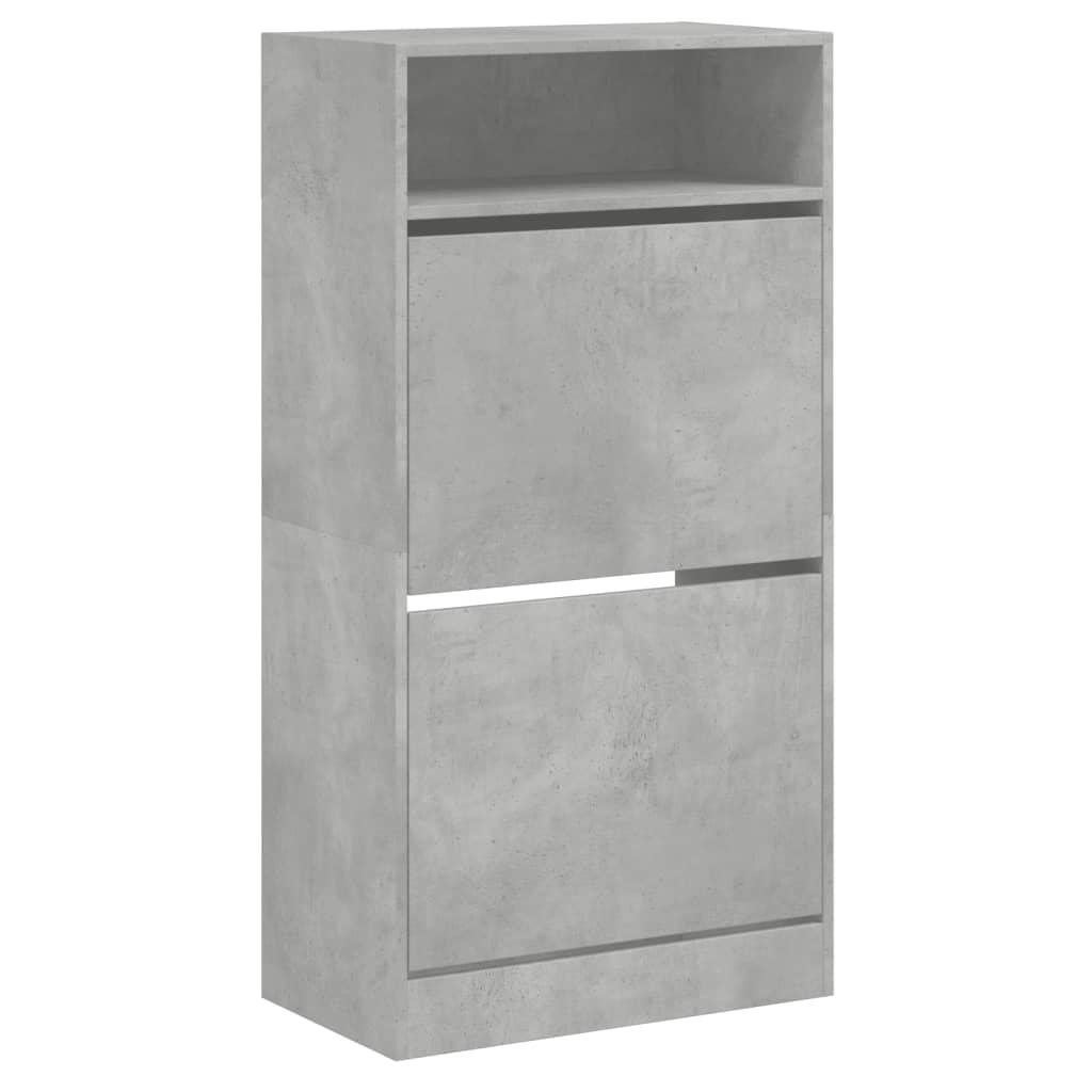 Ormarić za cipele boja betona 60x34x116 cm konstruirano drvo
