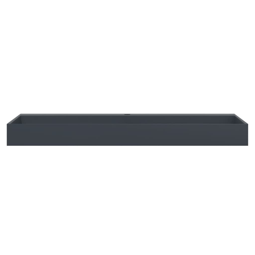 Umivaonik od lijevanih minerala/mramora 120x46x11 cm antracit