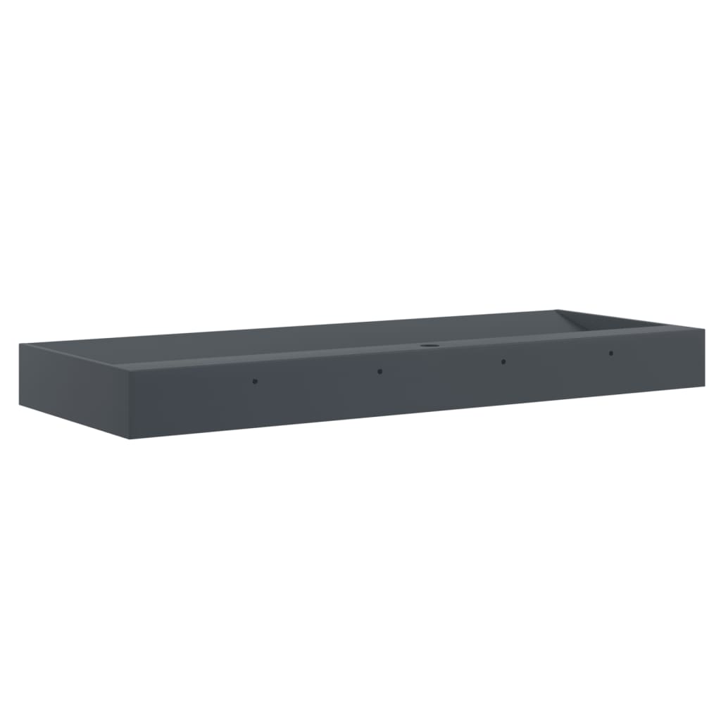 Umivaonik od lijevanih minerala/mramora 120x46x11 cm antracit