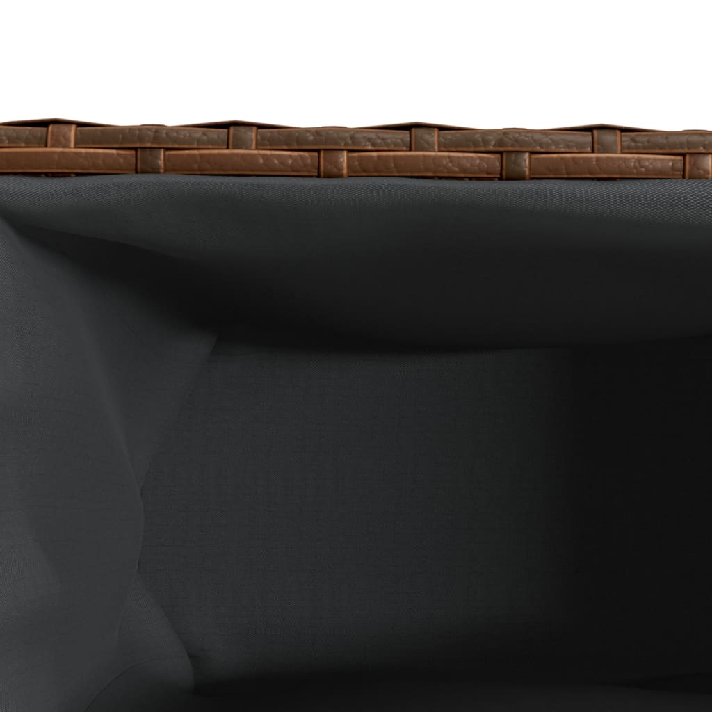 Vrtna sadilica s 2 posude smeđa 90 x 20 x 40 cm od poliratana