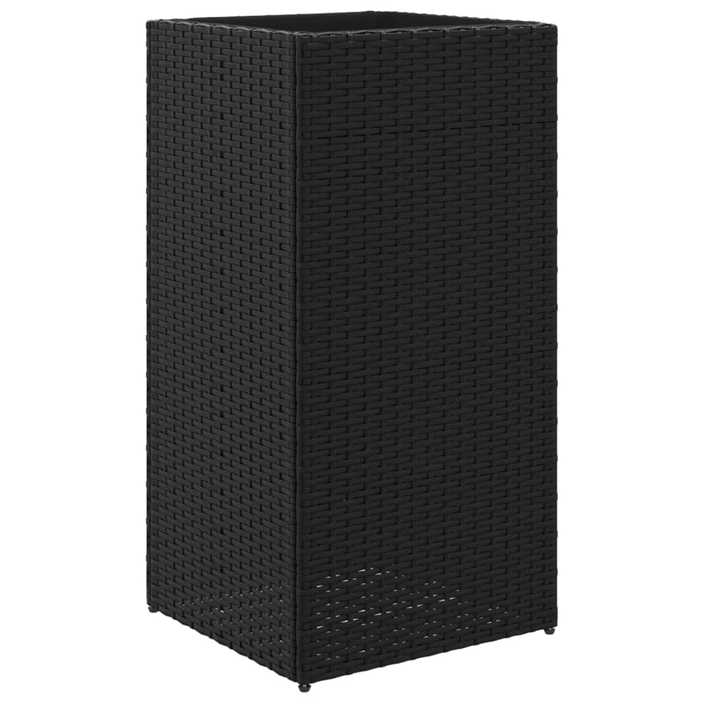 Vrtna sadilica crna 40 x 40 x 80 cm od poliratana
