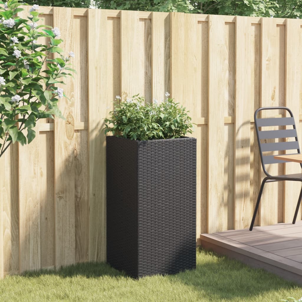 Vrtna sadilica crna 40 x 40 x 80 cm od poliratana
