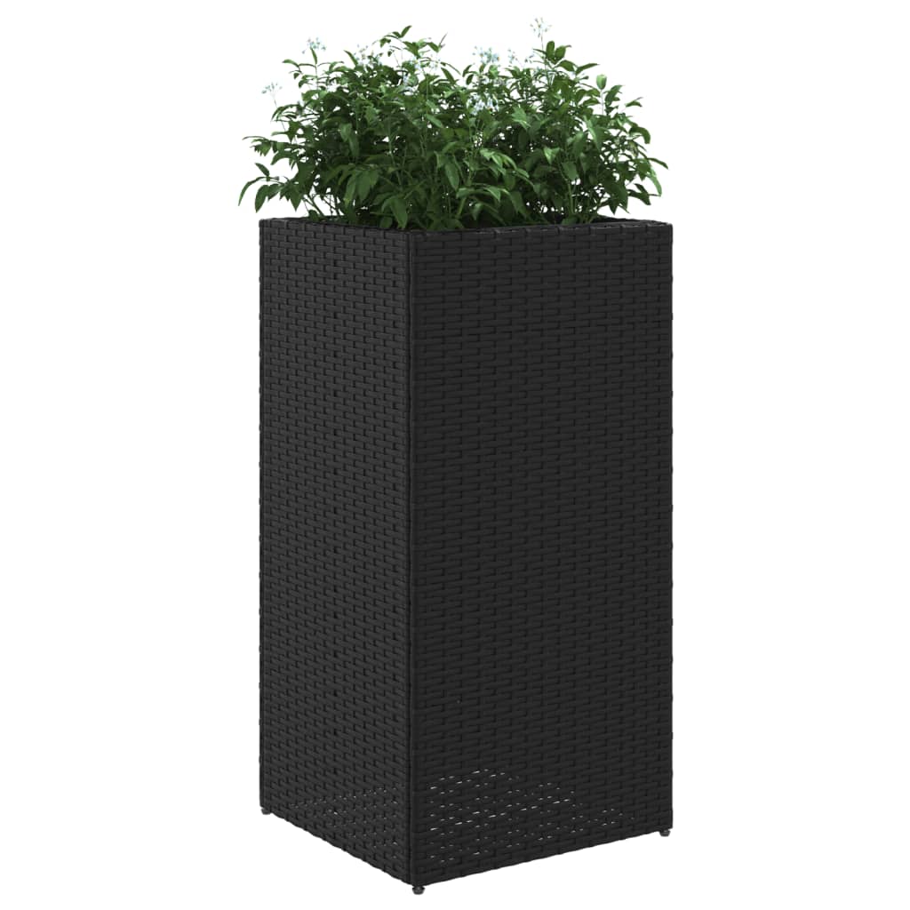 Vrtna sadilica crna 40 x 40 x 80 cm od poliratana