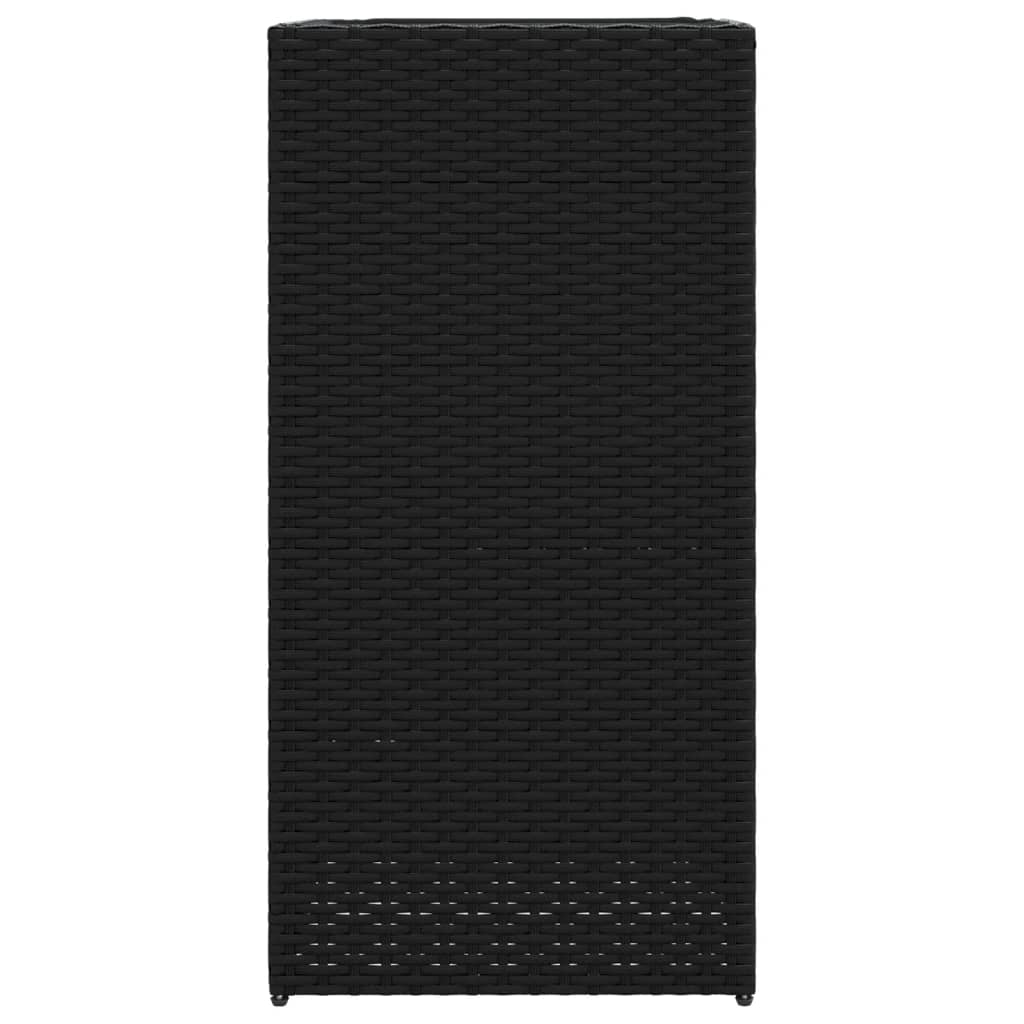 Vrtna sadilica crna 40 x 40 x 80 cm od poliratana