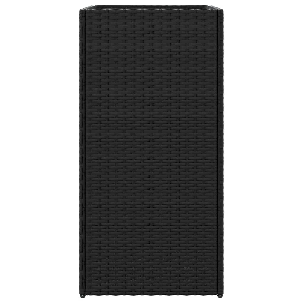 Vrtna sadilica crna 40 x 40 x 80 cm od poliratana