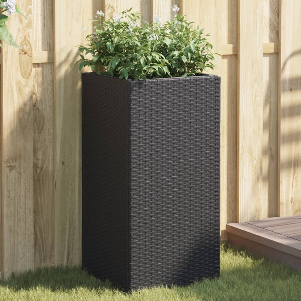 Vrtna sadilica crna 40 x 40 x 80 cm od poliratana
