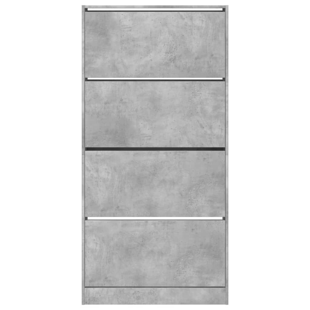 Ormarić za cipele s 4 ladice siva boja betona 80x21x163,5 cm