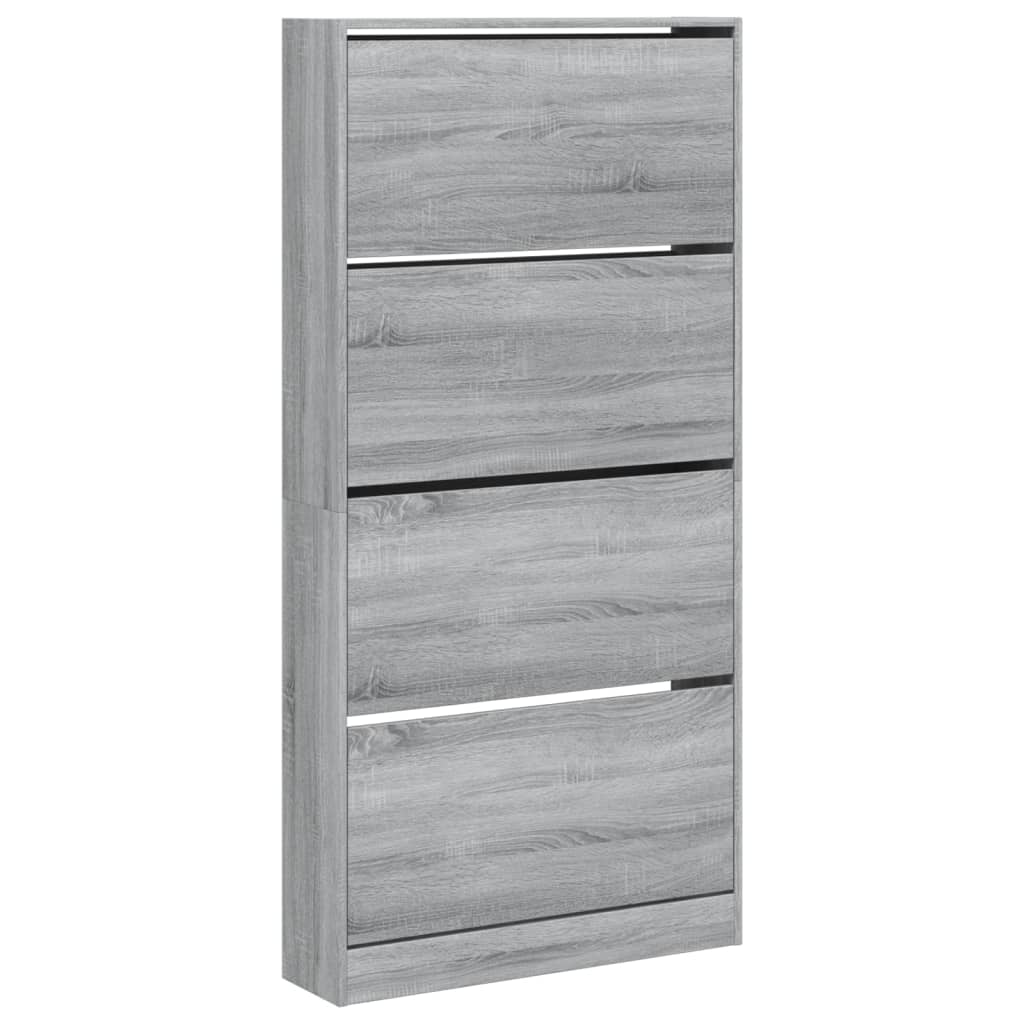 Ormarić za cipele s 4 ladice siva boja hrasta 80x21x163,5 cm