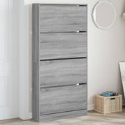Ormarić za cipele s 4 ladice siva boja hrasta 80x21x163,5 cm