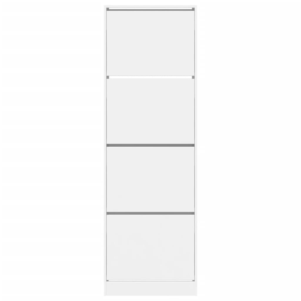 Ormarić za cipele s 4 preklopne ladice bijeli 60x34x187,5 cm