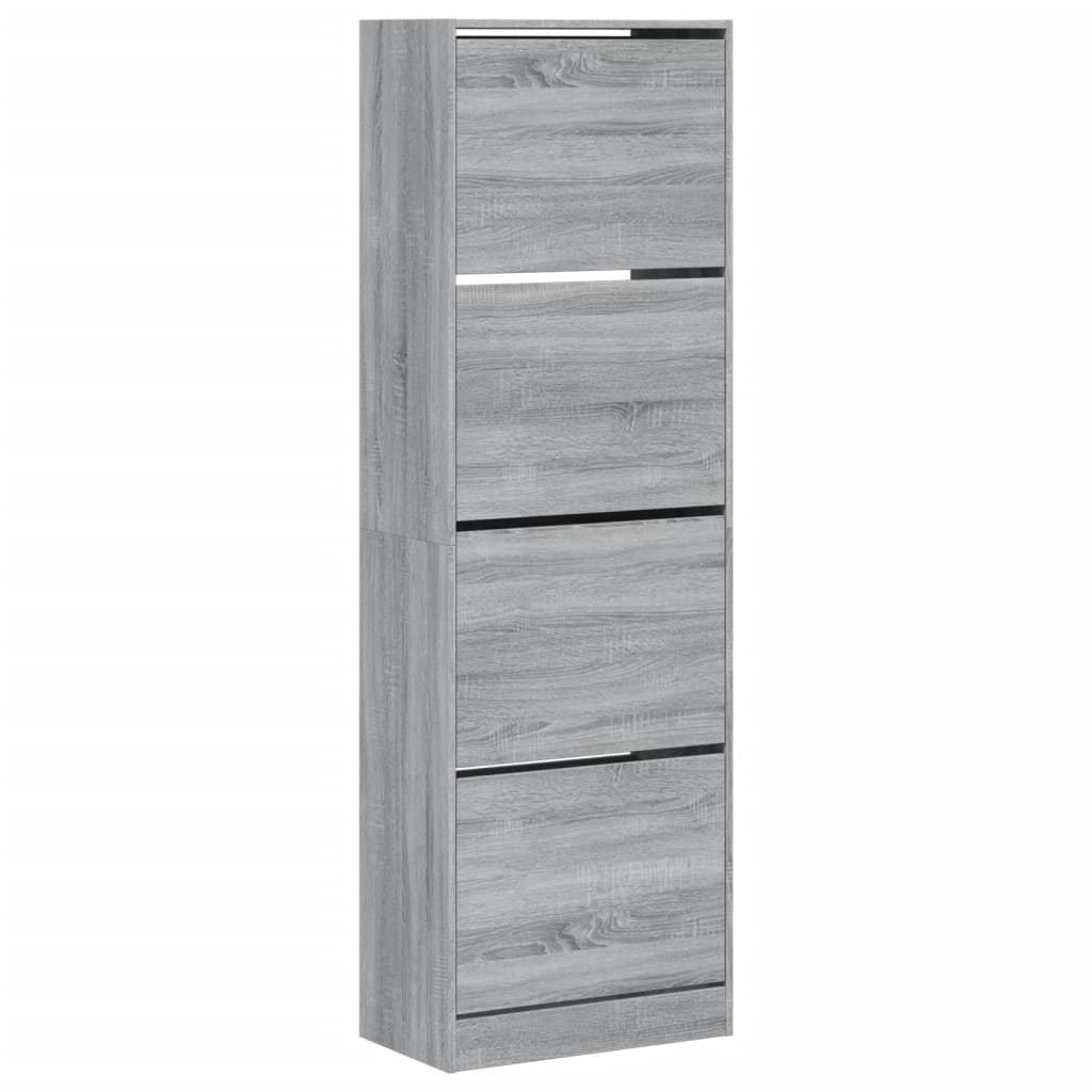 Ormarić za cipele s 4 ladice siva boja hrasta 60x34x187,5 cm