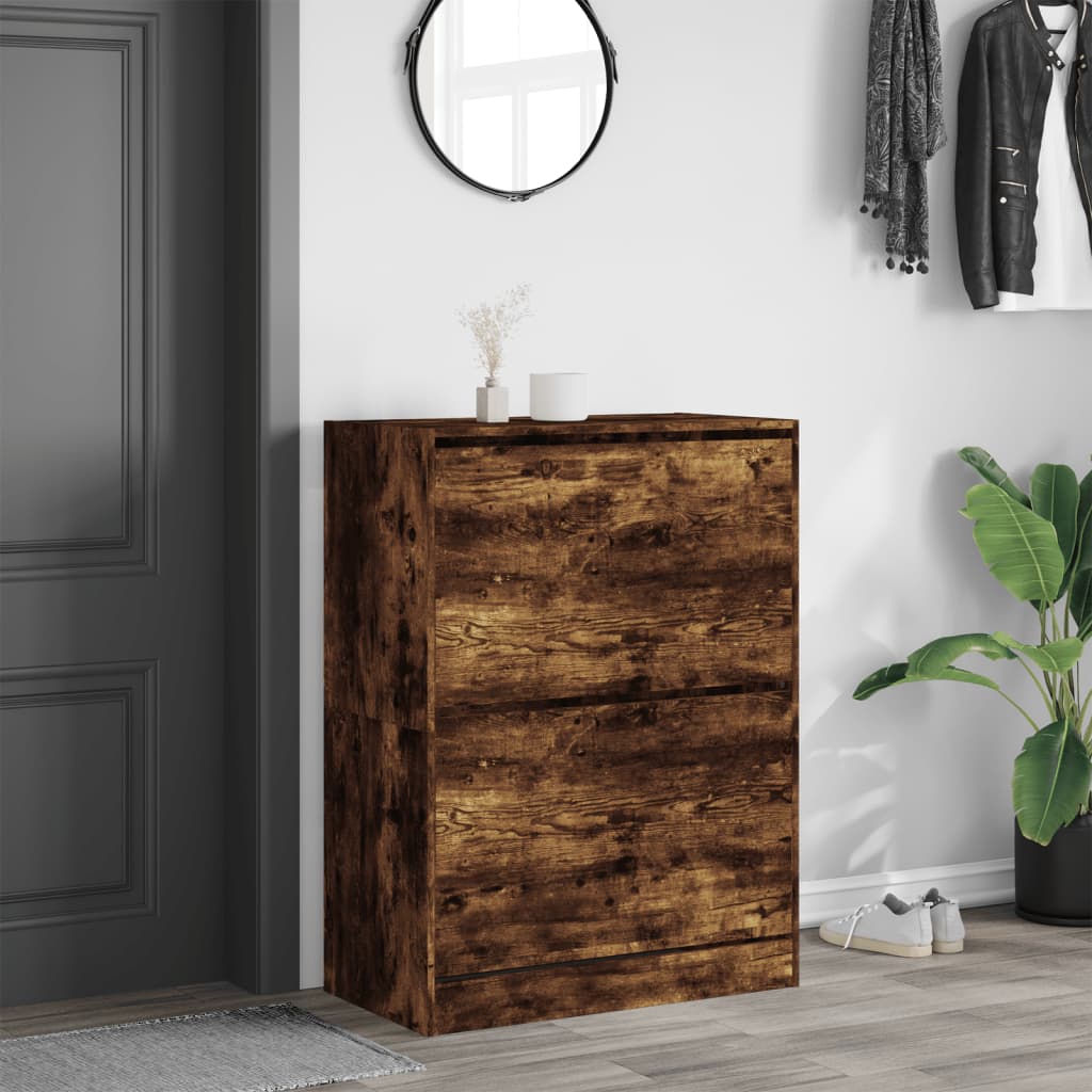 Ormarić za cipele s 2 ladice boja hrasta 80x42x108 cm