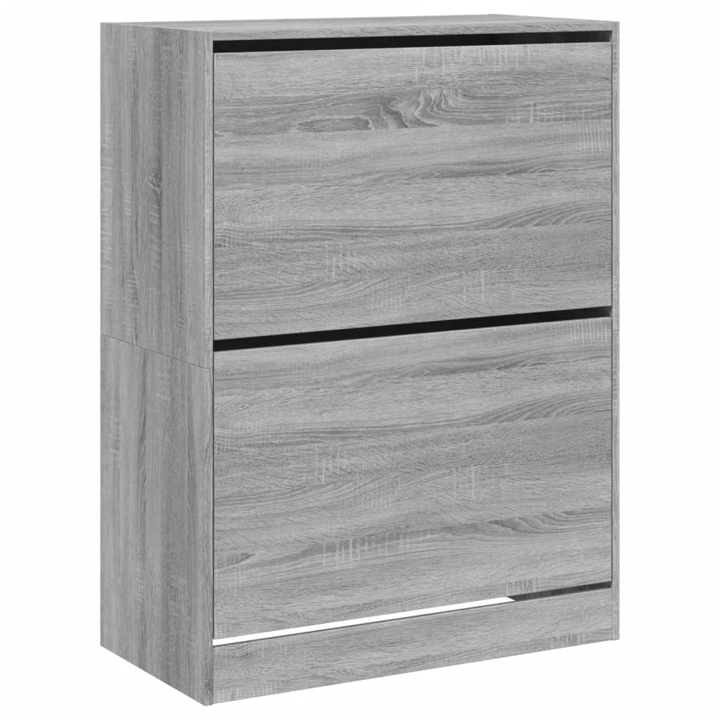 Ormarić za cipele s 2 preklopne ladice boja hrasta 80x42x108 cm