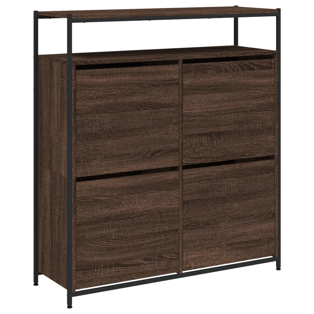 Ormarić za cipele s 4 ladice smeđa boja hrasta 100x34x112 cm