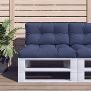 Set jastuka za palete modri 70 x 40 x 12 cm od tkanine