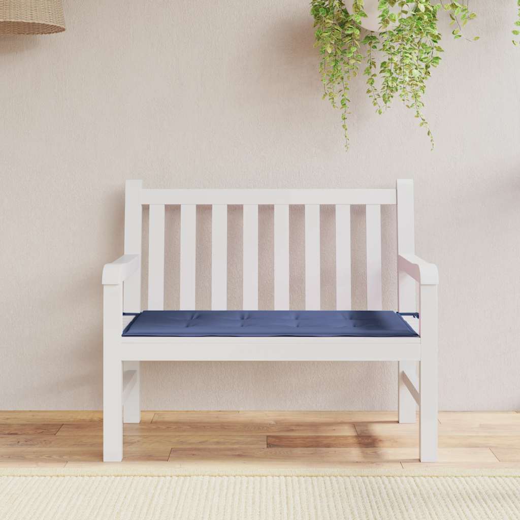 Jastuk za vrtnu klupu modri 120x50x4 cm od tkanine Oxford