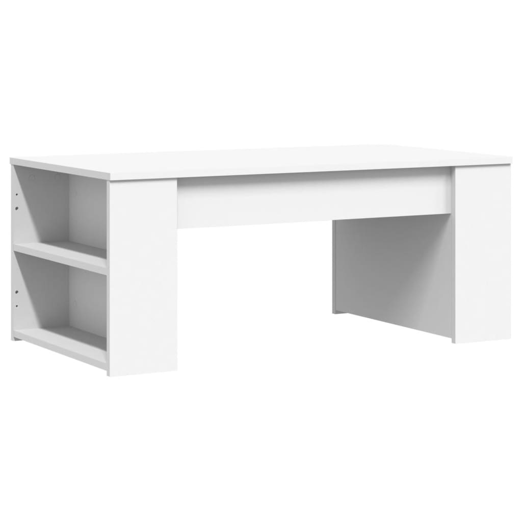 Stolić za kavu bijeli 102 x 55 x 42 cm od konstruiranog drva