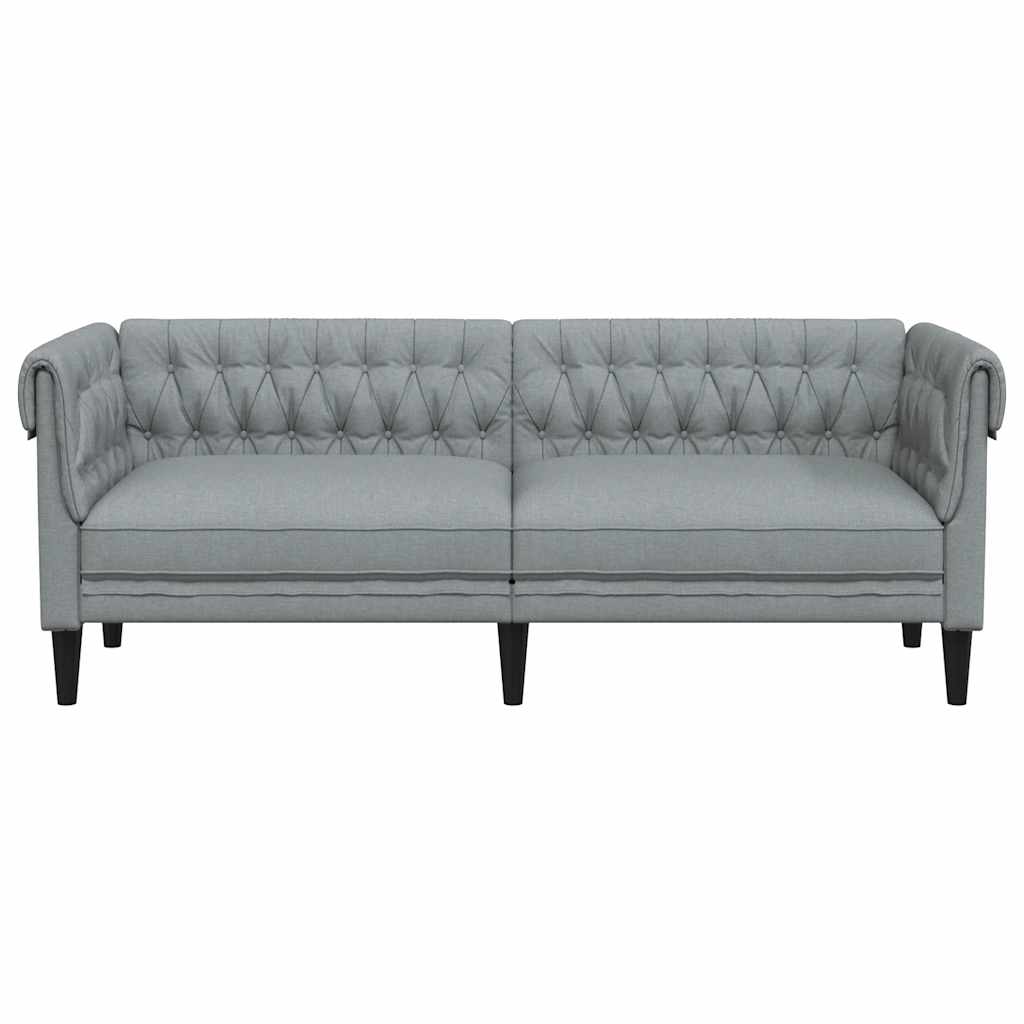 Trosjed Chesterfield svjetlosivi od tkanine