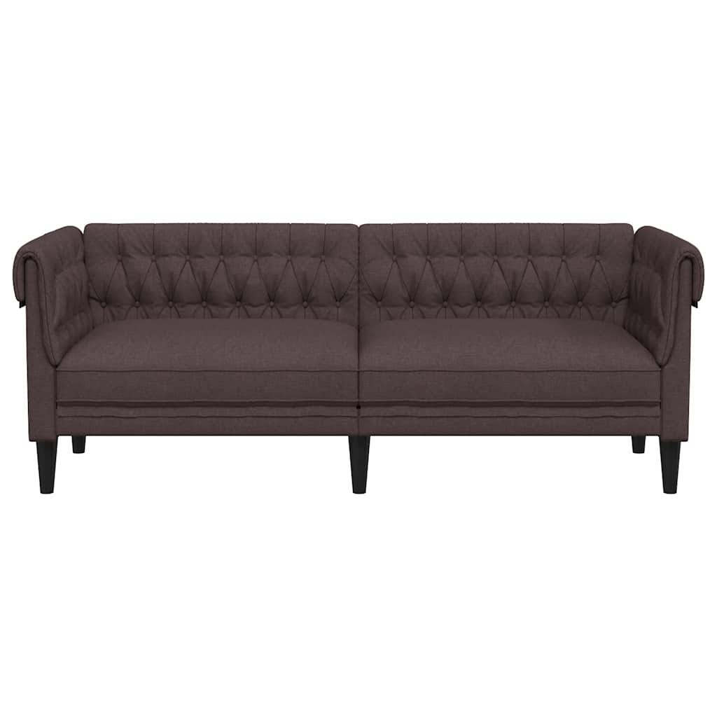 Trosjed Chesterfield tamnosmeđi od tkanine