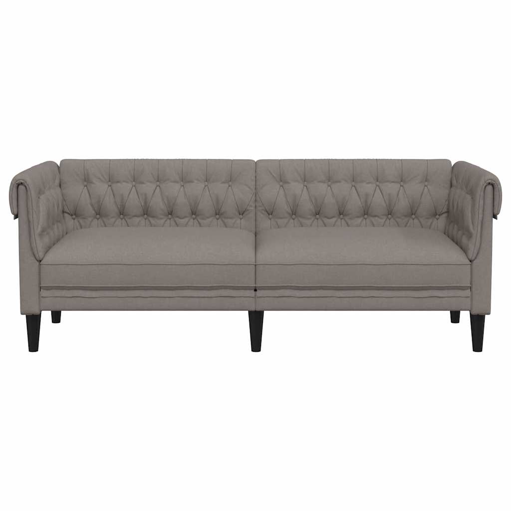 Trosjed Chesterfield smeđesivi od tkanine