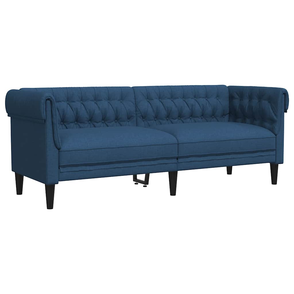 Trosjed Chesterfield plavi od tkanine