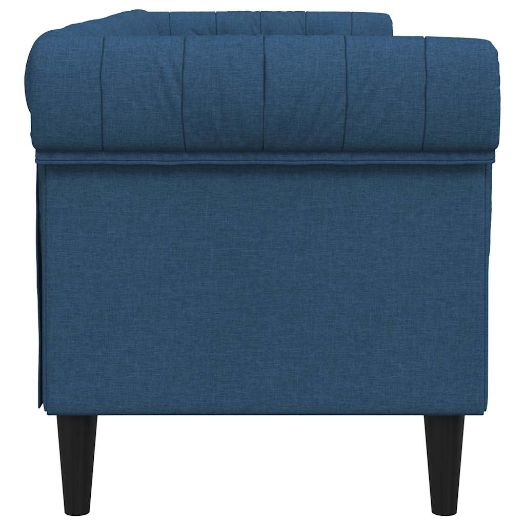 Trosjed Chesterfield plavi od tkanine