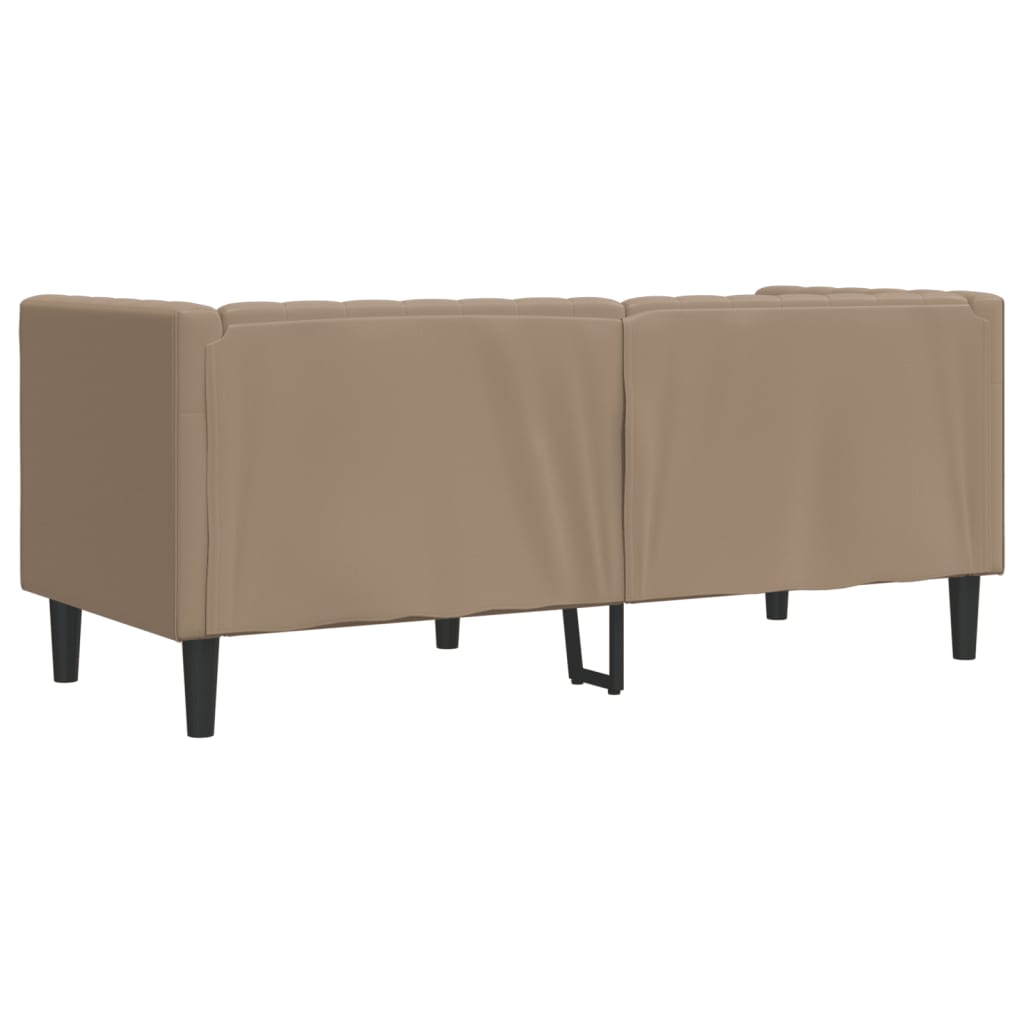 Fotelja Chesterfield 2-sjed Cappuccino umjetna koža
