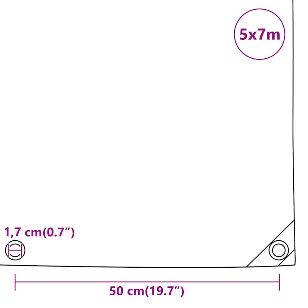 Cerada siva 5 x 7 m 650 g/m²
