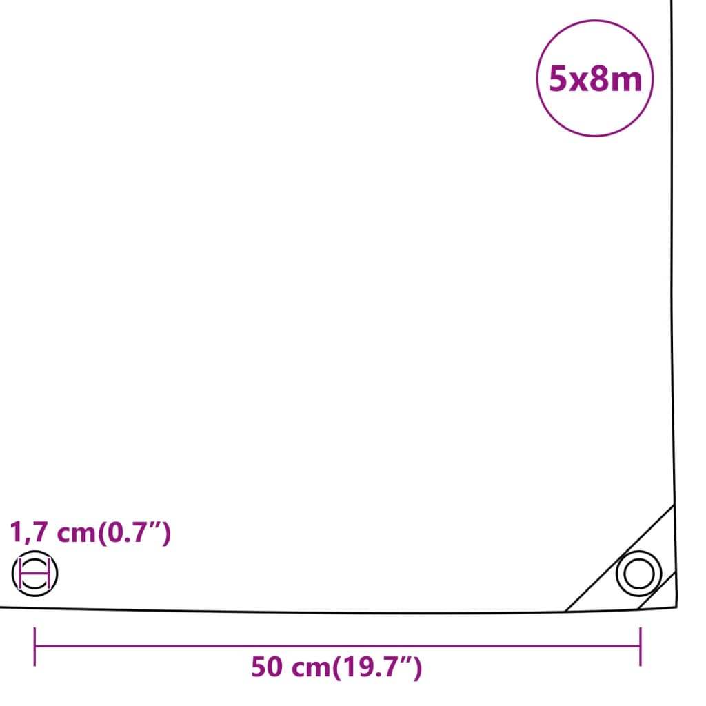 Cerada plava 5 x 8 m 650 g/m²
