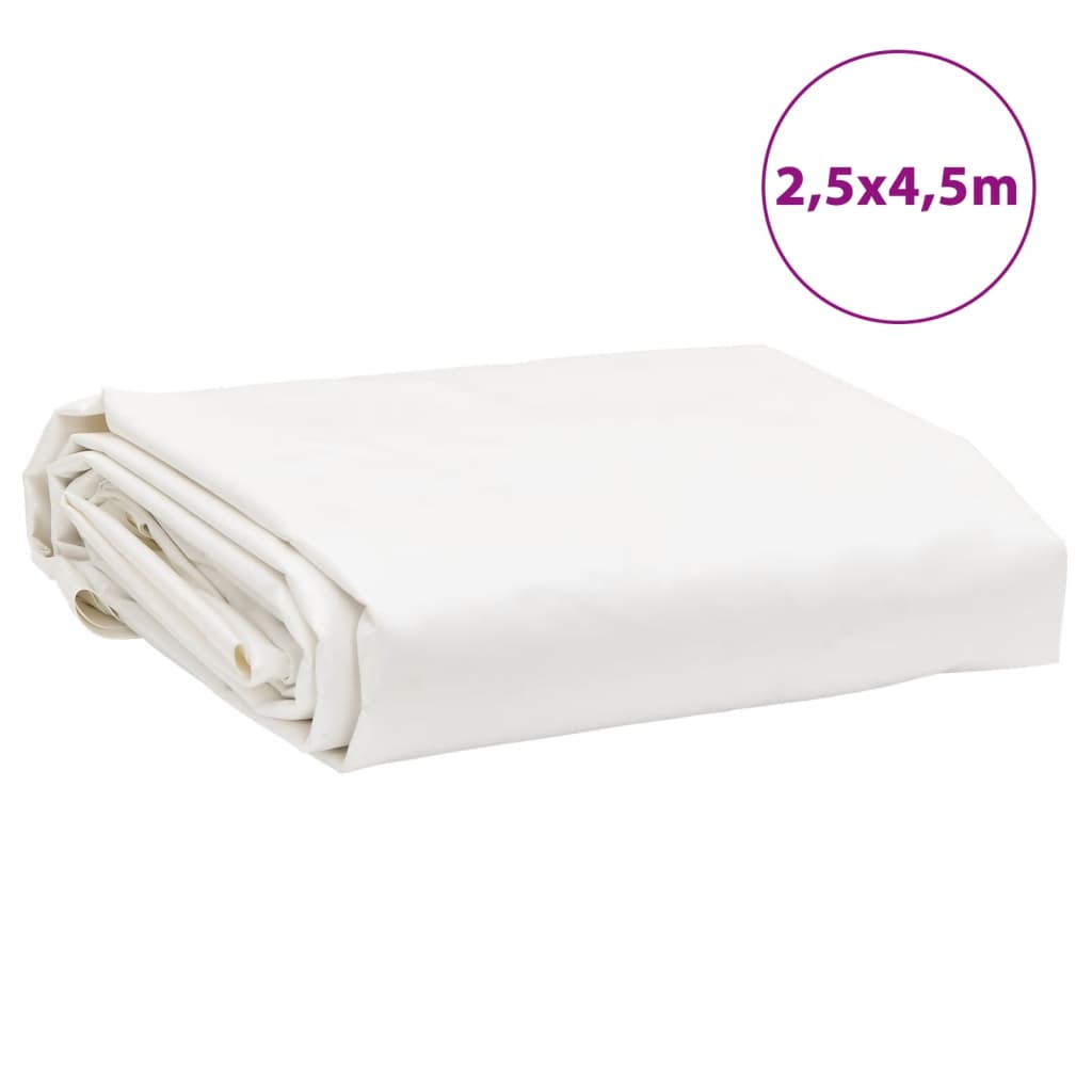 Cerada bijela 2,5 x 4,5 m 650 g/m²