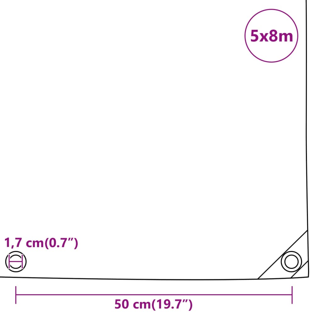Cerada bijela 5x8 m 650 g/m²