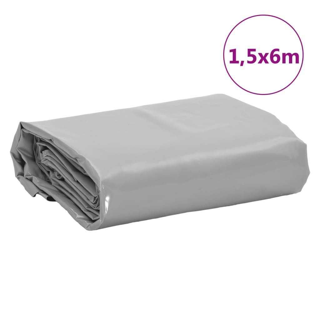 Cerada siva 1,5 x 6 m 650 g/m²