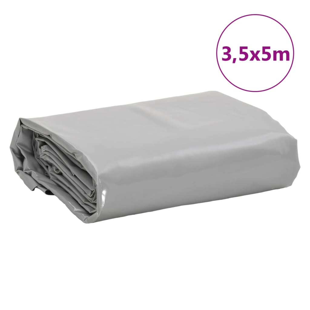 Cerada siva 3,5 x 5 m 650 g/m²