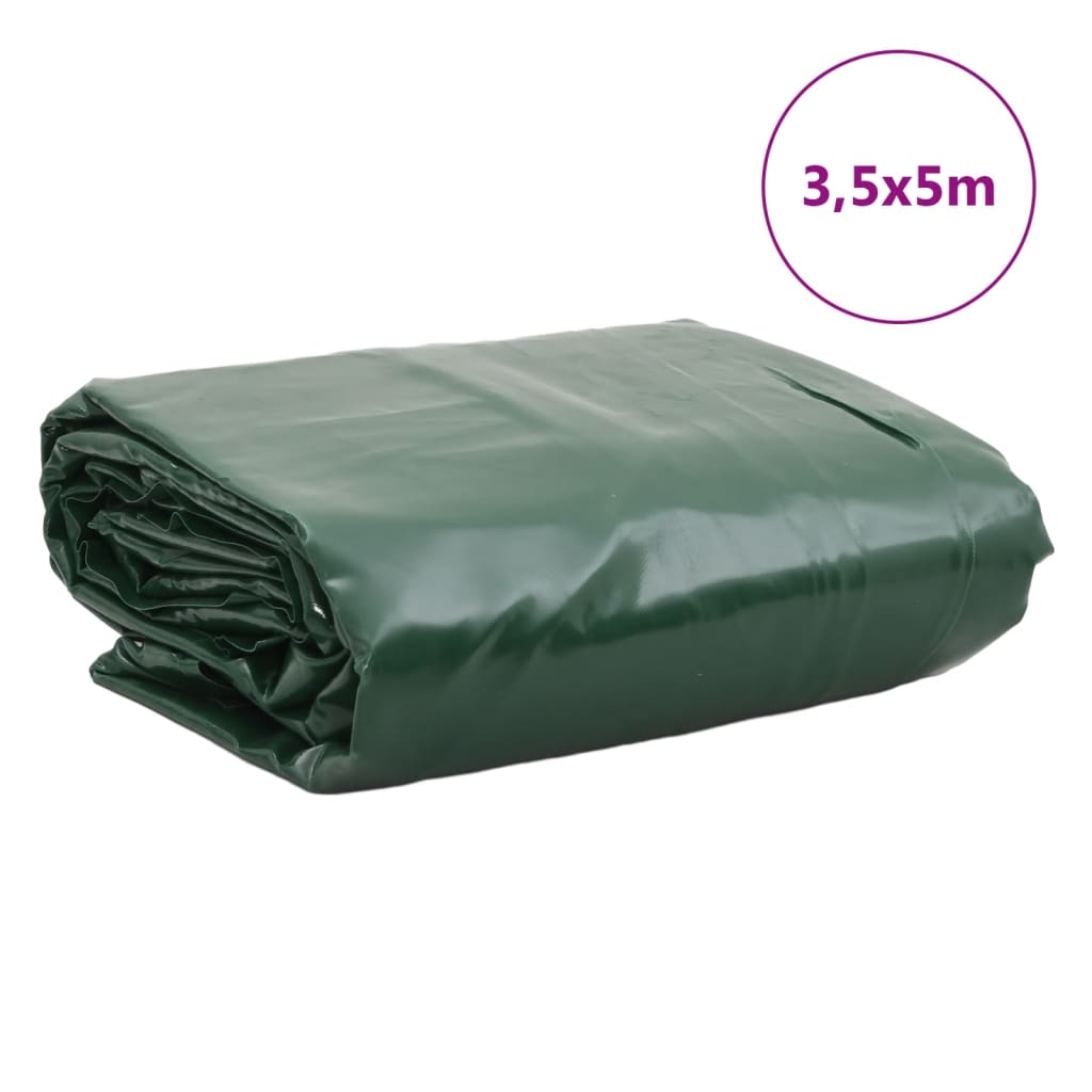 Cerada zelena 3,5 x 5 m 650 g/m²