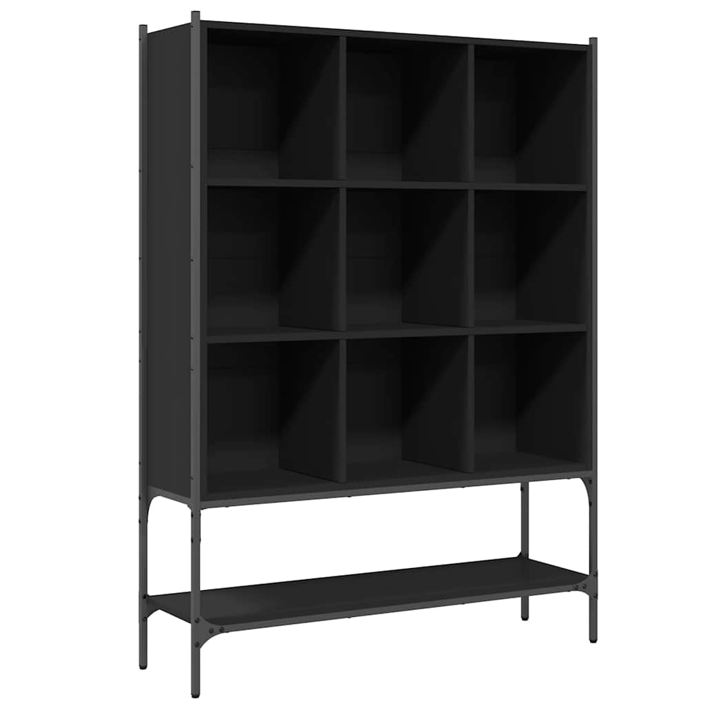 Regal za knjige crni 102 x 30 x 141,5 cm od konstruiranog drva