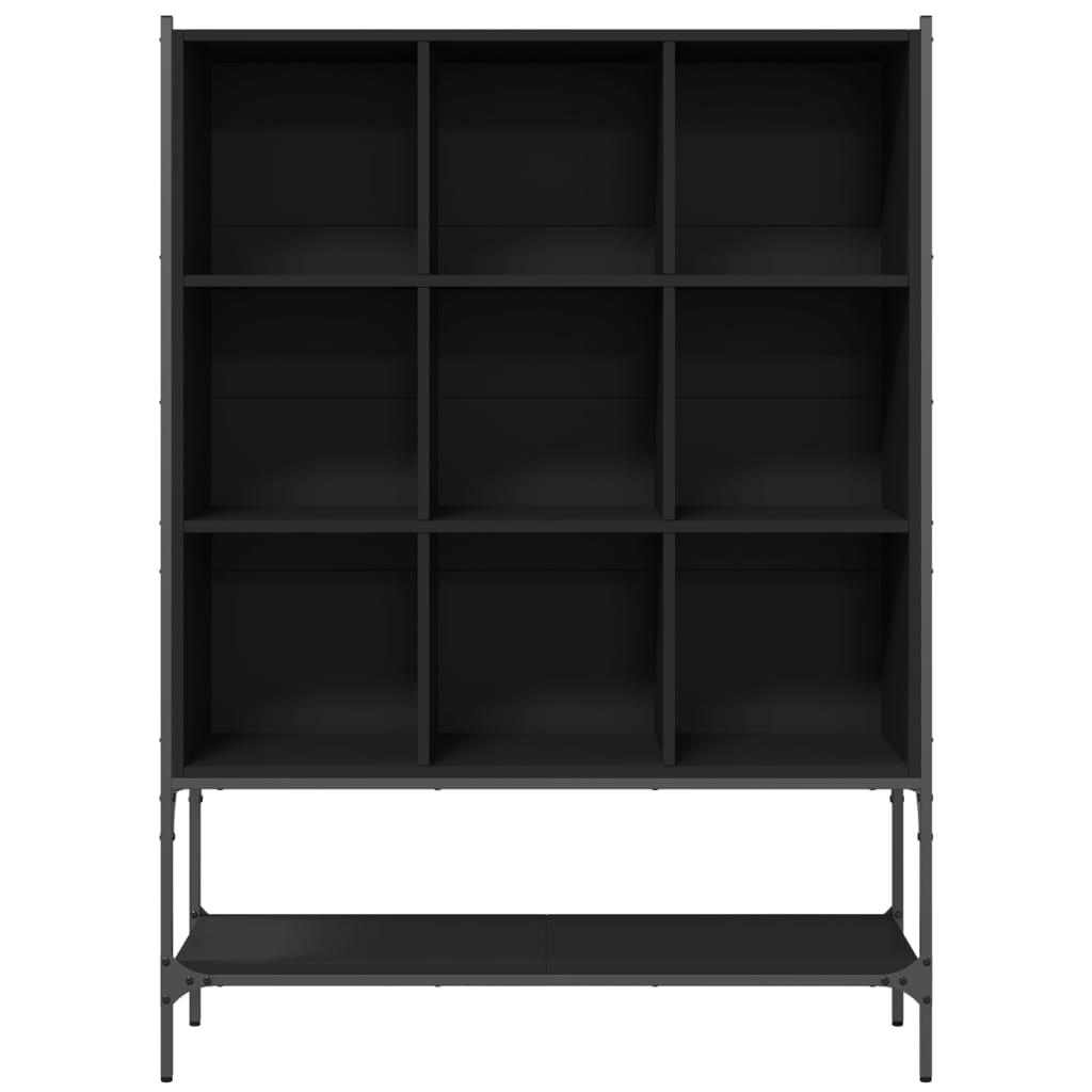 Regal za knjige crni 102 x 30 x 141,5 cm od konstruiranog drva