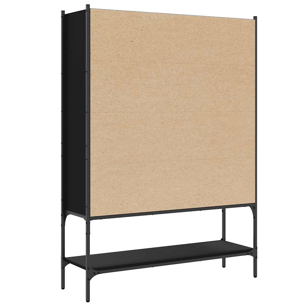 Regal za knjige crni 102 x 30 x 141,5 cm od konstruiranog drva