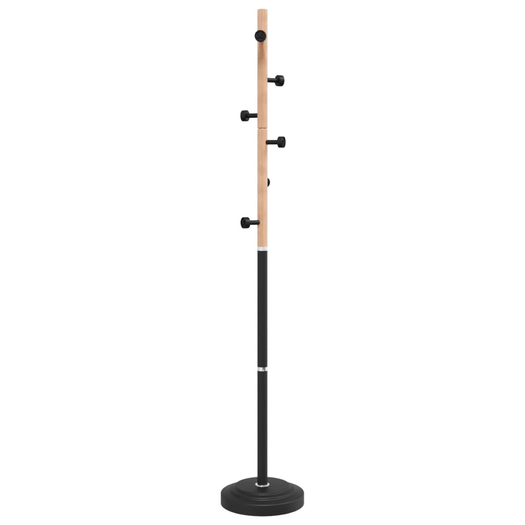 Stalak za kapute crni 177 cm od željeza obloženog prahom
