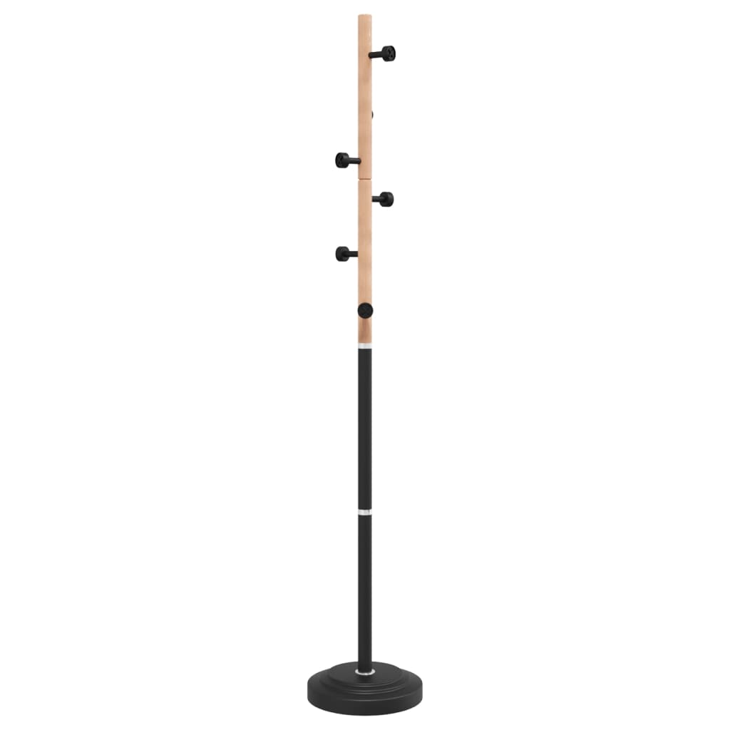 Stalak za kapute crni 177 cm od željeza obloženog prahom