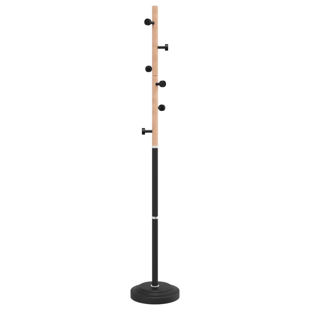 Stalak za kapute crni 177 cm od željeza obloženog prahom