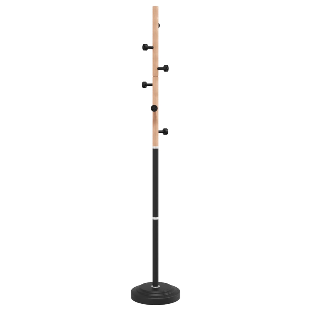 Stalak za kapute crni 177 cm od željeza obloženog prahom