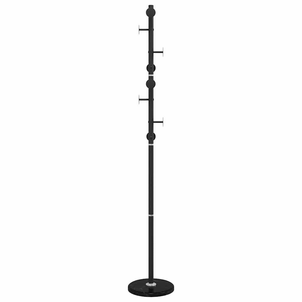 Stalak za kapute crni 176 cm od željeza obloženog prahom