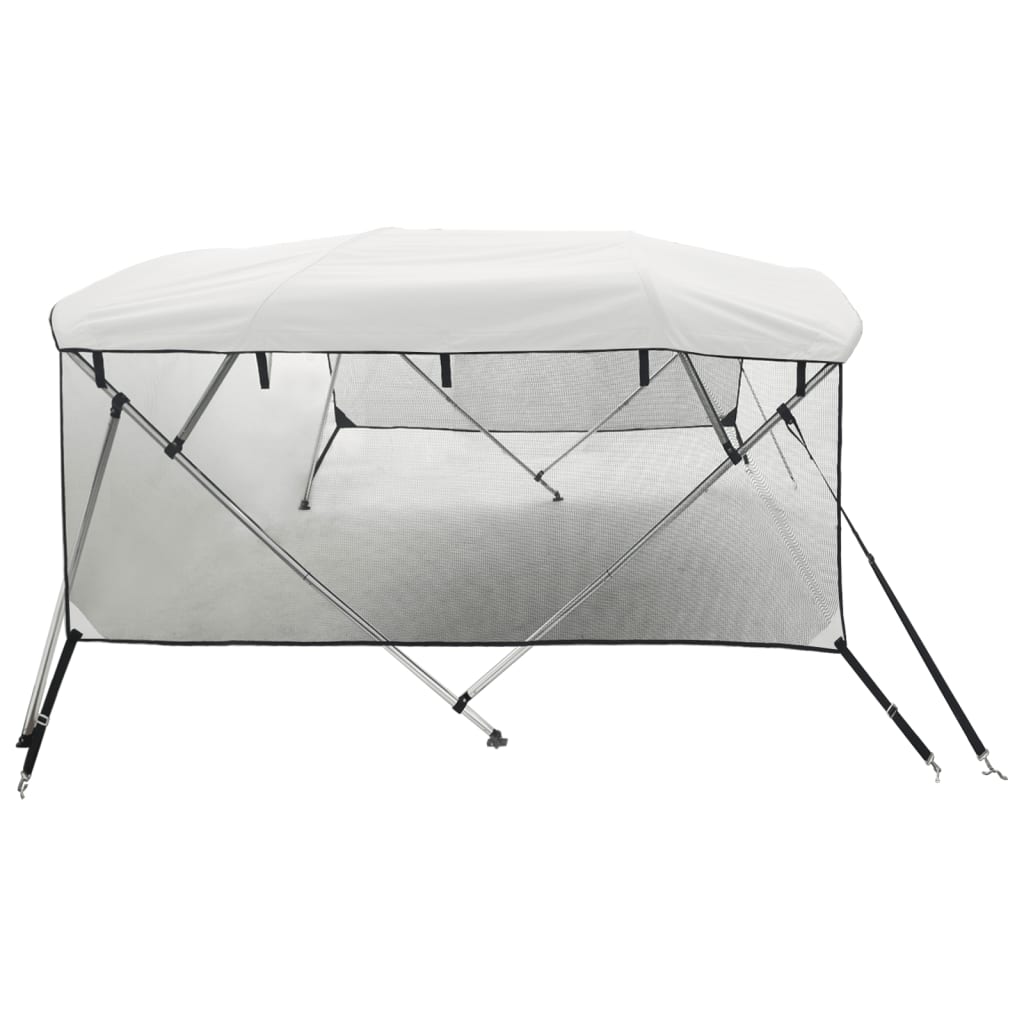 Tenda bimini s 4 luka i mrežastim zidovima 243x(170-182)x137 cm
