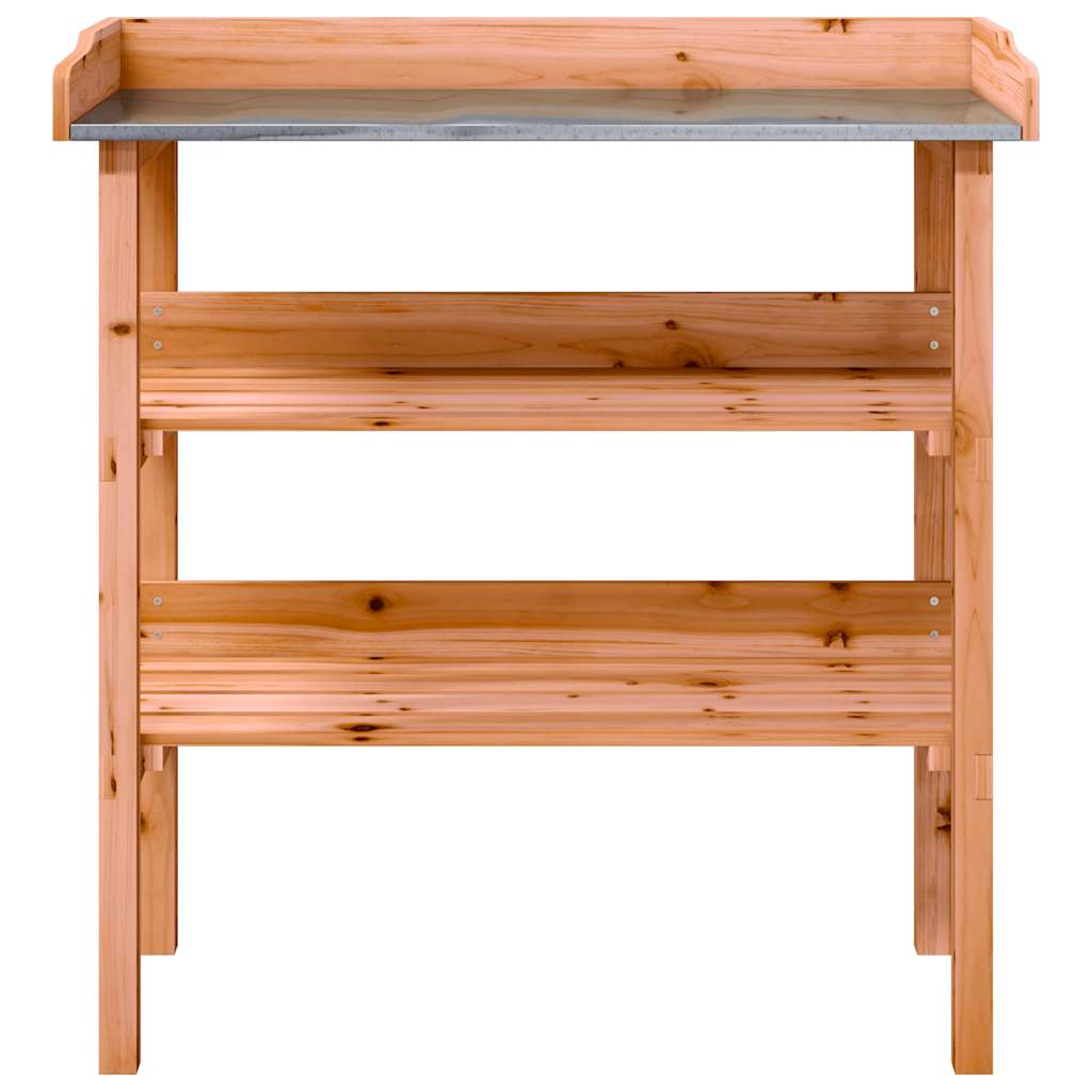 Stol za biljke s policama smeđi 78x38x82,5 cm masivna jelovina