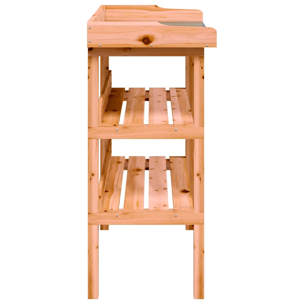Stol za biljke s policama smeđi 78x38x82,5 cm masivna jelovina