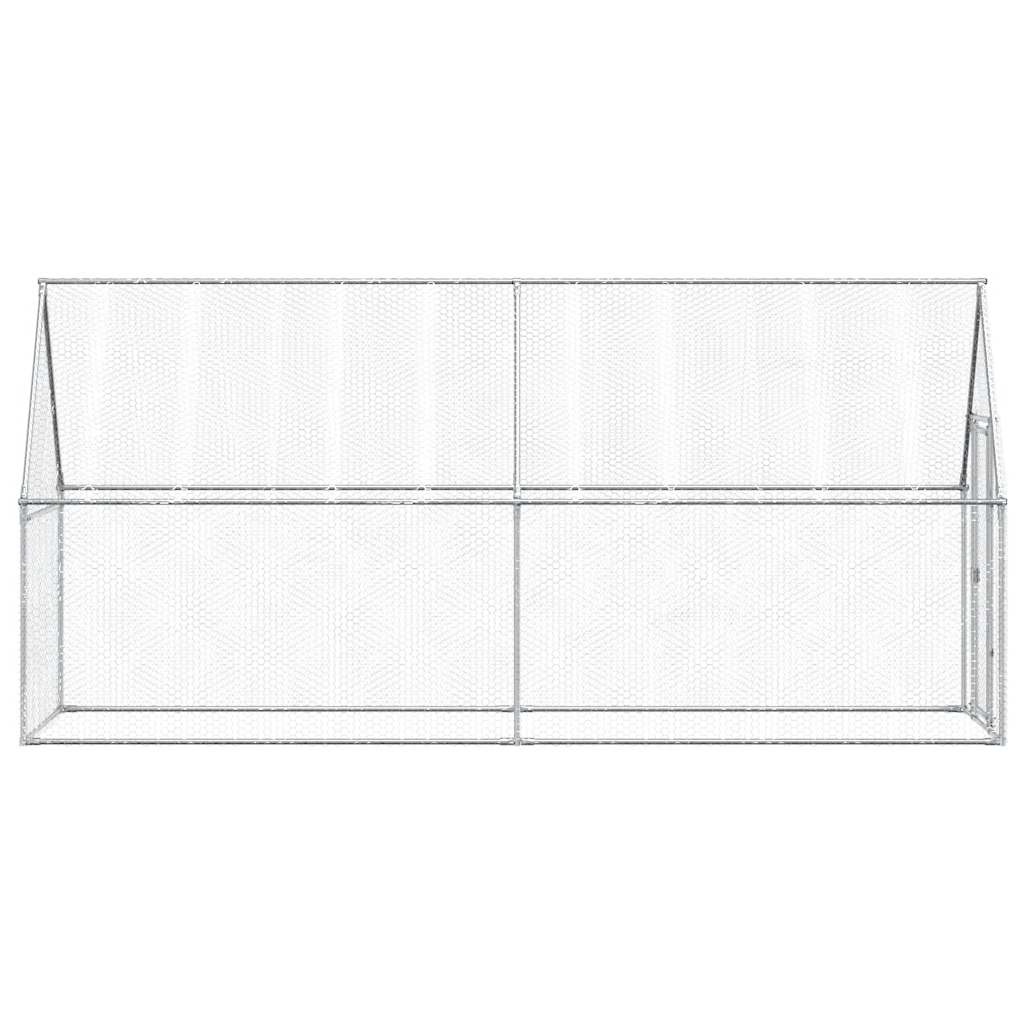 Kavez za kokoši srebrni 400 x 100 x 190 cm od pocinčanog čelika