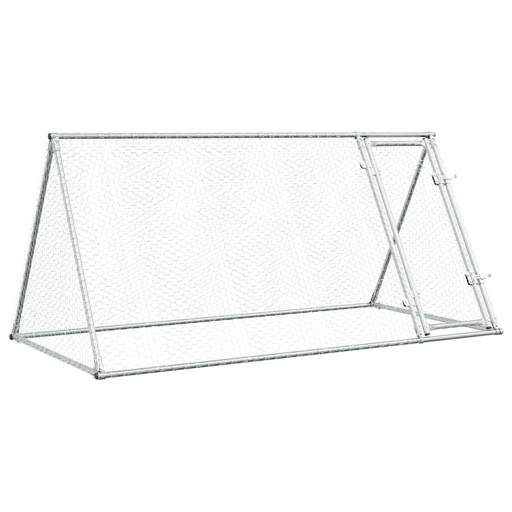 Kavez za kokoši srebrni 200 x 105 x 91 cm od pocinčanog čelika